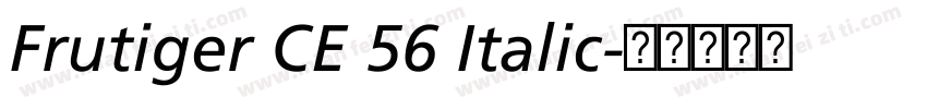 Frutiger CE 56 Italic字体转换